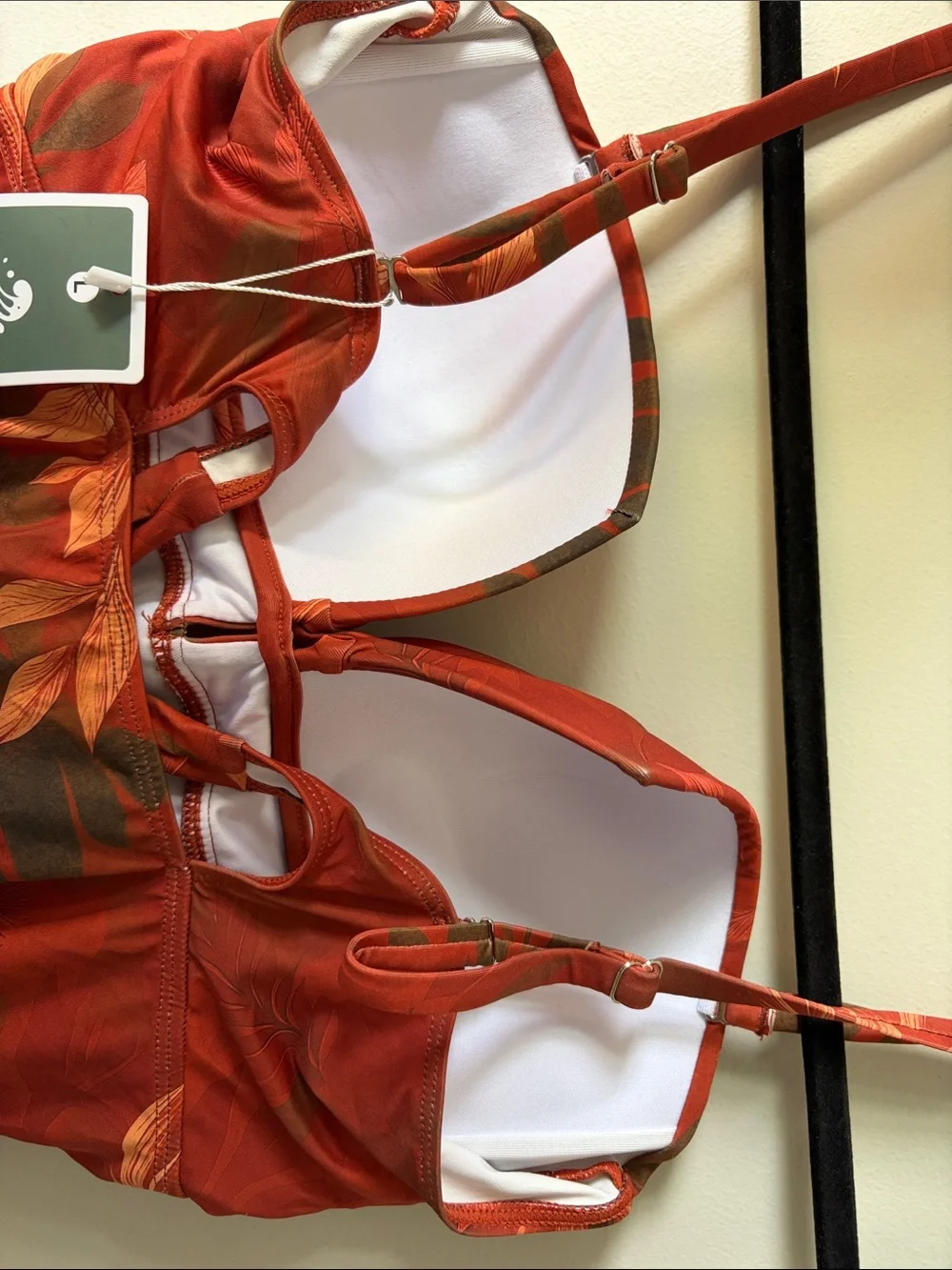 Girls' Tropical Red Floral One-Piece Swimsuit with Adjustable Straps